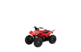 A left facing 3/4 angle of a Honda TRX90X