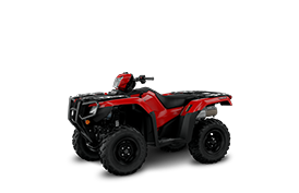 Front 3/4 angle of Rubicon 520 DCT IRS EPS in Hero Red