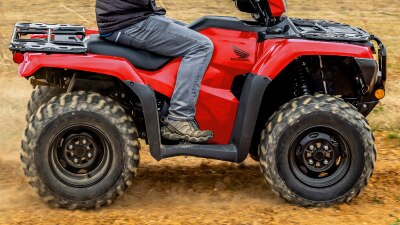 Close up of Foreman Wheels in field. Right facing.