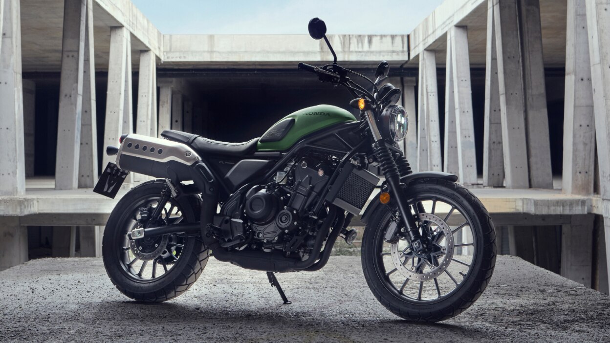 A parked green SCL500