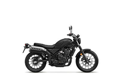 A right facing angle of the Honda SCL500