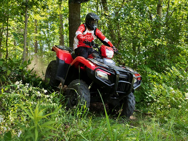 A rider on a Honda ATV